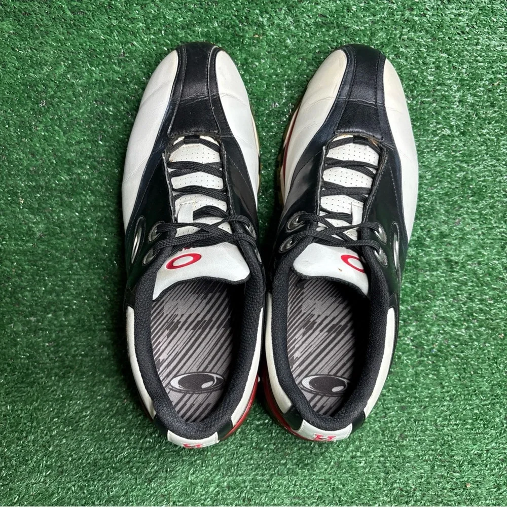 Oakley Golf Shoes Men's Size 11.5 White Black Leather Vintage - Rare - Sample